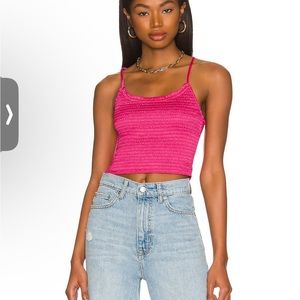 Pink free people tank top